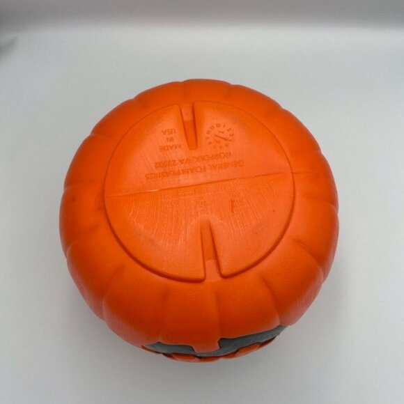 Vtg Blow Mold Pumpkin Jack o Lantern Candy Pail General Foam Plastics USA - Picture 8 of 10